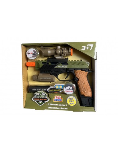 Pistola Force con mirino e accessori