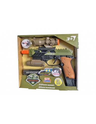 Pistola Force con mirino e accessori