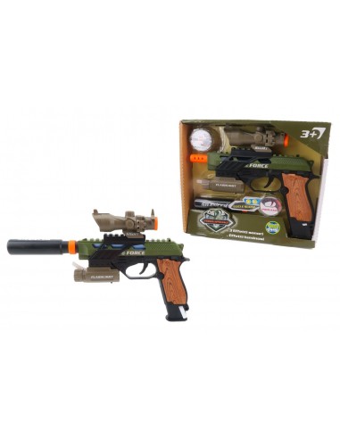 Pistola Force con mirino e accessori