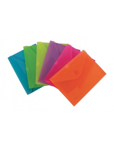 Buste c/bottone 145x105 cf.5 colori assortiti