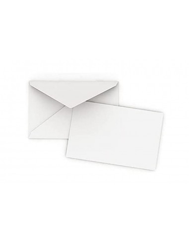 Busta con biglietto 9x14 bianco cf.10