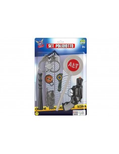 Police force set con paletta e manette 2