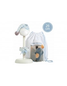 Sacchetto Nascita Azzurro con Cappellino