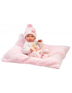 Reborn Vinile Bimba 35cm con Cuscino