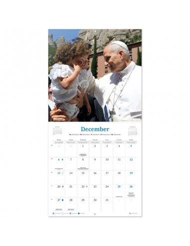 Calendario da parete per il 2027 Papa...