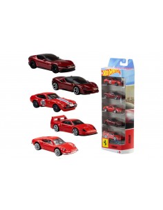 Pack 5 Veicoli Ferrari Hot Wheels