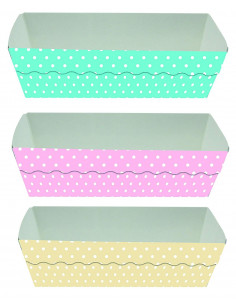 Fackelmann Set di 5 Stampi in Carta per Plum triplica strato cerato 13,5x6,5x4,5