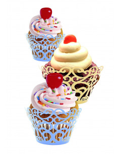 Fackelmann Decorazione per Cup Cake/Muffin, 12 Pezzi, Colori Assortiti
