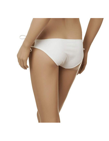 Slip bikini con passanti e laccetti chloe bianco