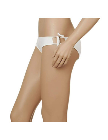Slip bikini con passanti e laccetti chloe bianco