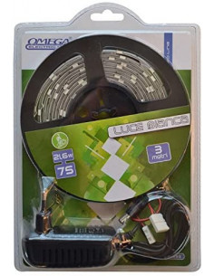 KIT COMPLETO STRISCIA LED COLOR BIANCO + TRASFORMATORE 21.6W 12V 390 LUMEN