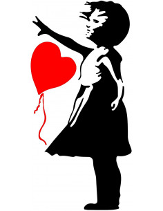 WALLSTICKER GOODBYE HEARTNERO E ROSSO30X60 CM