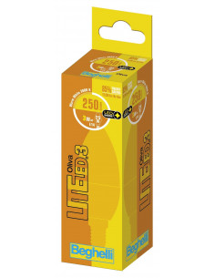 LAMPADA LED BEGHELLI OLIVA"LITE LED.3" E14 3W L.BIANCHISSIMA