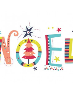 WALLSTICKER NOELMULTICOLORE35X20 CM