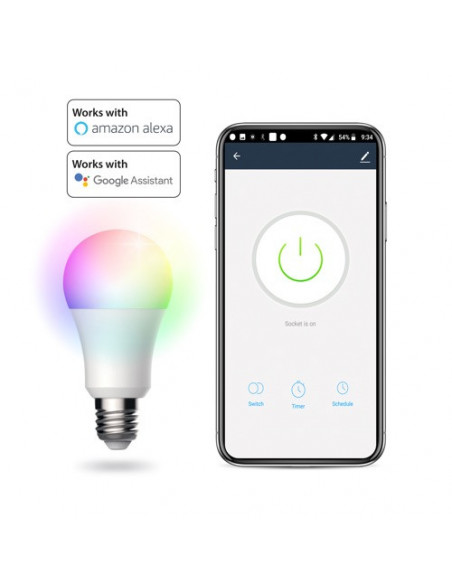 LAMPADINA WI-FI COMPATIBILE CON ALEXA E GOOGLE HOM