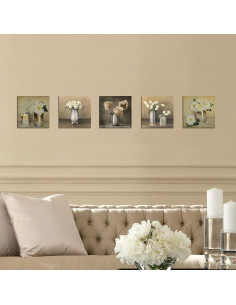 QUADRO DECORATIVO 5 PEZZI IN MDF E LEGNOBIANCO, CR 2