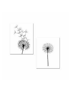 QUADRO DECORATIVO 2 PEZZI IN MDF DENTI DI LEONEBIA 2