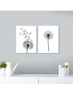 QUADRO DECORATIVO 2 PEZZI IN MDF DENTI DI LEONEBIA