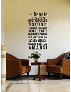 STICKER REGOLE DELLA CASANERO100X50 CM 2