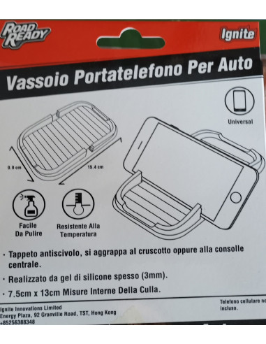 PORTA CELLULARE PER AUTO ANTISCIVOLO