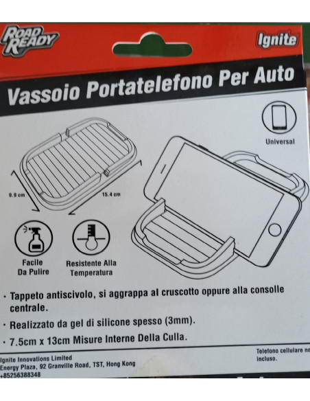 PORTA CELLULARE PER AUTO ANTISCIVOLO