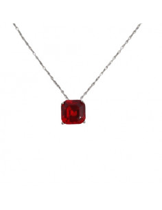 COLLANA CON CIONDOLO CRISTALLI DI SWAROVSKI ROSSO