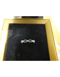 PLACE VENDOME ANELLO ORO BIANCO DIAMANTI 0.07 CT LARGHEZZA