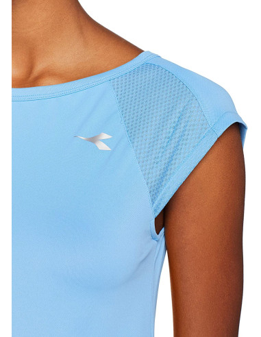 Diadora T-Shirt Azzurro Regular Fit, Donna
