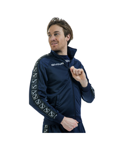 Giacca Tricot Band Givova BA13 Blu Grande Fratello 2020