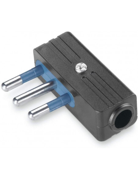 POLY POOL Spina Salvaspazio 10a 2p+T, 250 V, Uscita Cavo A 90*  Nero
