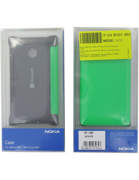 Nokia Custodia Flip per Lumia 532, Verde