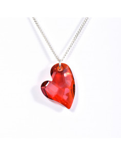 Collana Con Pendente Manish Arora Acciaio Cristallo Swarovski� Rosso