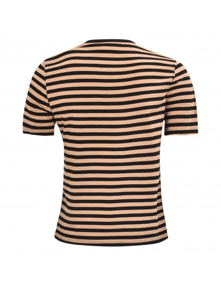 MAGLIETTA STAMPATA COTONE CHALOVE1MARRONE MEDIO