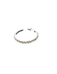 BRACCIALE RIGIDOAPERTO COLOR ARGENTOSTRASS