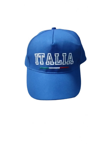 Cappello Italia con visiera di colore Azzurro