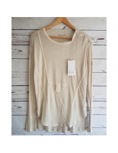 Zadig & Voltaire Maglia Donna Nina Rib Ecru 2