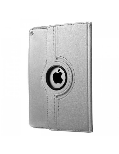 Custodia protettiva rotante in similpelle argento per iPad 2/3/4
