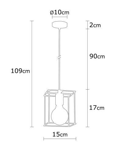 Noor Lampadario Selimiye N-1172 15 x 109 cm, 1 x E27, 100W, nero