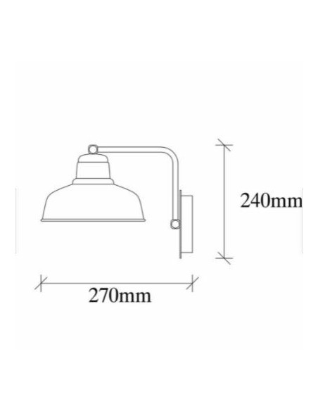 Sheen Lampada da parete Cradle 181BLACK-A nera