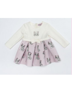 Monnalisa Abito Bebè kittens strass Taglia 6 M