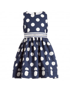 Monnalisa Abito a Pois Bambino Blu e Bianco Taglia 2 anni