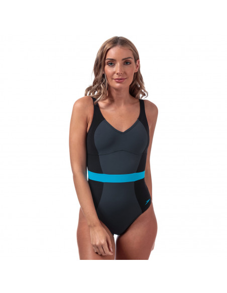 Speedo Costume Da Bagno Donna Sculpture Crystalgleam Nero/grigio