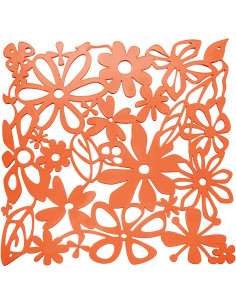 Koziol divisorio/Dekoelement Alice, plastico, 27 x 27 cm, Plastica, Trasparente/Arancione 2