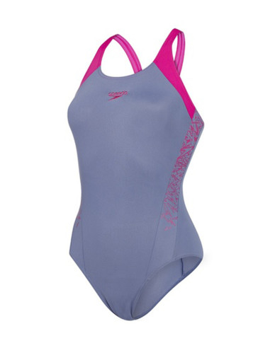 Speedo Costume da donna Intero Boom Splice Muscleback Grigio