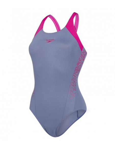 Speedo Costume da donna Intero Boom Splice Muscleback Grigio