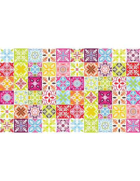 Set di 60 adesivi murali Ambiance ‎Vintage ArabeschI, 15 × 15 cm