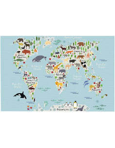 Little Nice Thing Cuscino Mappamondo 58 x 78 cm
