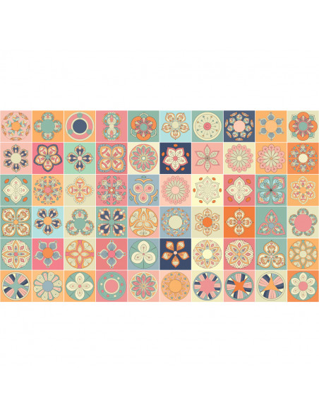 Ambiance Set di 60 adesivi murali Mosaico Montevideo 10×10 cm