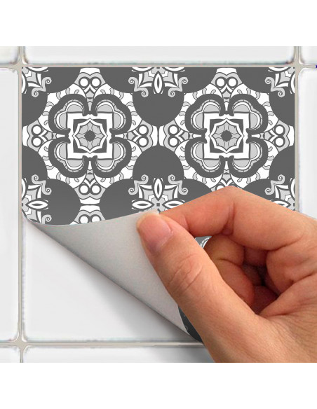 Ambiance Set di 30 adesivi murali Mosaico Celinetina 10×10 cm
