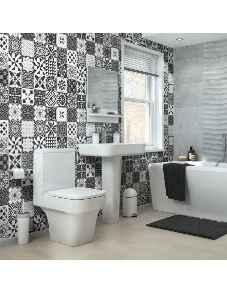 Ambiance Set di 60 adesivi murali Mosaico Allizéa 10×10 cm A872